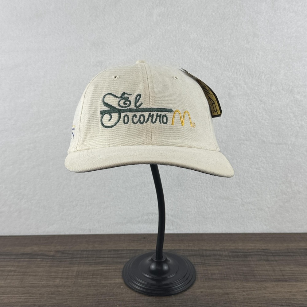 El Socorro Hat Cap Strap Back Cream Embroidered Golf Promo Mens‎ AHEAD Headgear